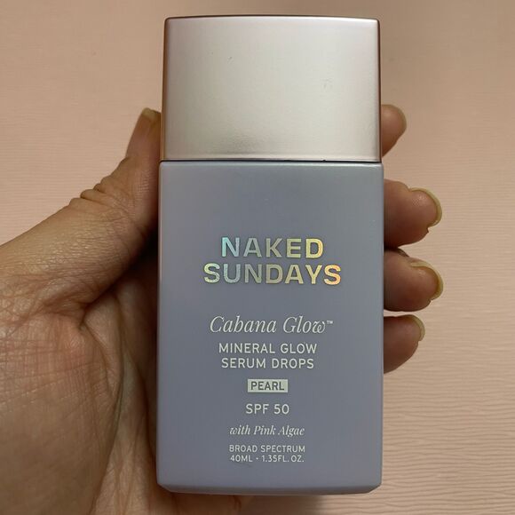 Naked Sundays CabanaGlow SPF 50 Glow Serum Drops in Pearl 40ml Full Size NEW - Picture 6 of 8